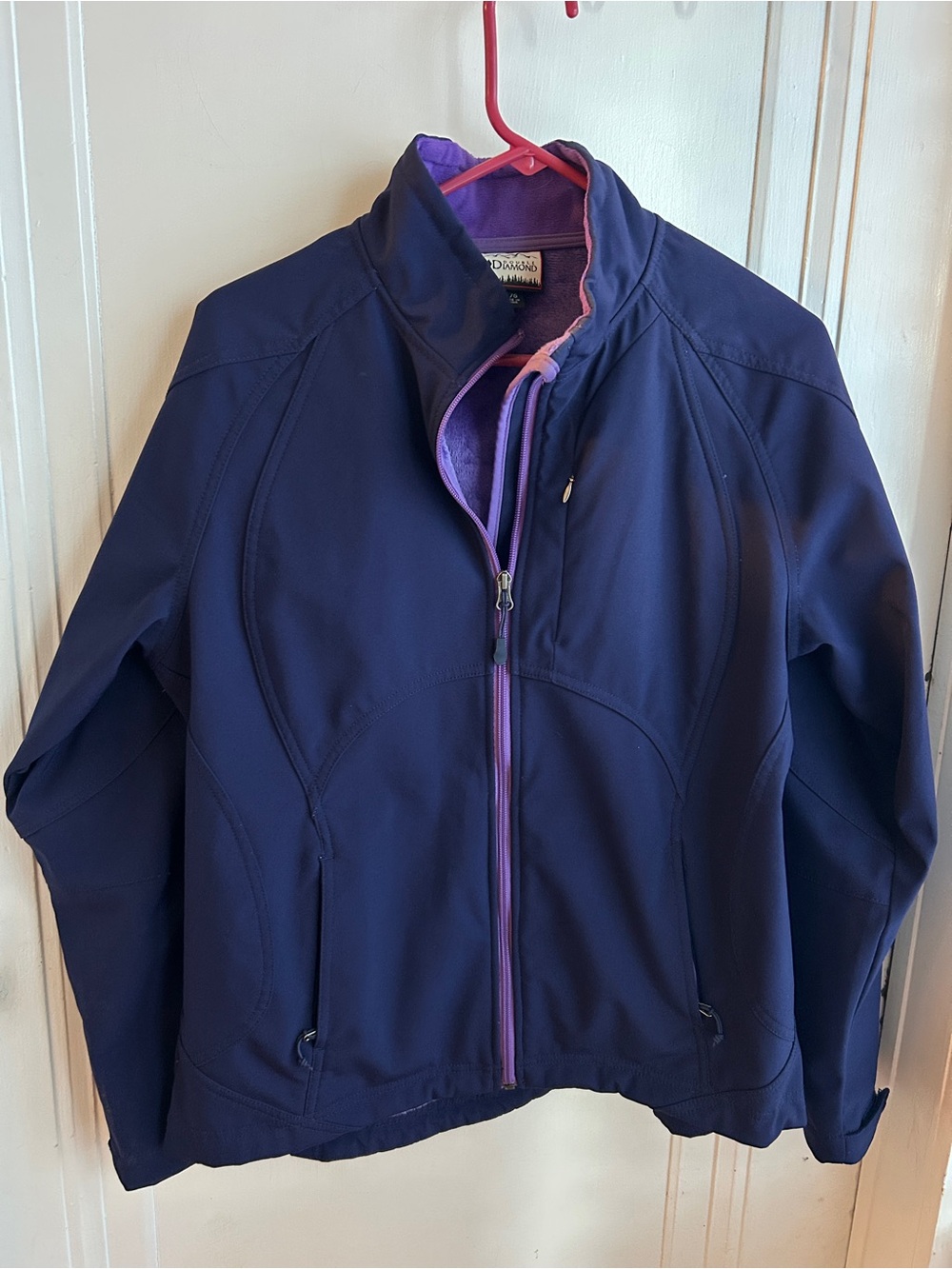Women's Deep Indigo Utility Jacket with Lavender Trim